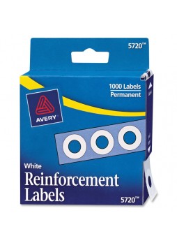 Reinforcement label, White - Polyvinyl - 1000/Pack - ave05720